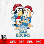 UCLA Bruins Christmas Bluey Family Sport Cut Files,Bluey Cricut,Christmas Svg , Bluey svg , Digital Download, dxf eps png pdf file