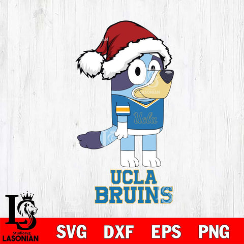 UCLA Bruins Christmas Bluey Hat Cut Files,Bluey Cricut,Christmas Svg , Bluey svg , Digital Download, dxf eps png pdf file