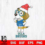 UCLA Bruins Christmas Bluey Honey Sport Cut Files,Bluey Cricut,Christmas Svg , Bluey svg , Digital Download, dxf eps png pdf file