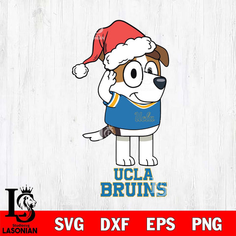 UCLA Bruins Christmas Bluey Jack Sport Cut Files,Bluey Cricut,Christmas Svg , Bluey svg , Digital Download, dxf eps png pdf file