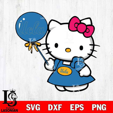 UCLA Bruins Cute Hello Kitty 2 Svg Eps Dxf Png File, Digital Download, Instant Download