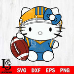 UCLA Bruins Cute Hello Kitty Football 5 Svg Eps Dxf Png File, NCAA svg, Digital Download, Instant Download