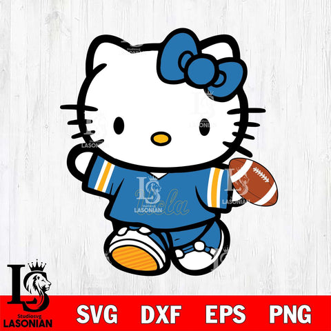 UCLA Bruins Cute Hello Kitty Football 7 Svg Eps Dxf Png File, NCAA svg, Digital Download, Instant Download