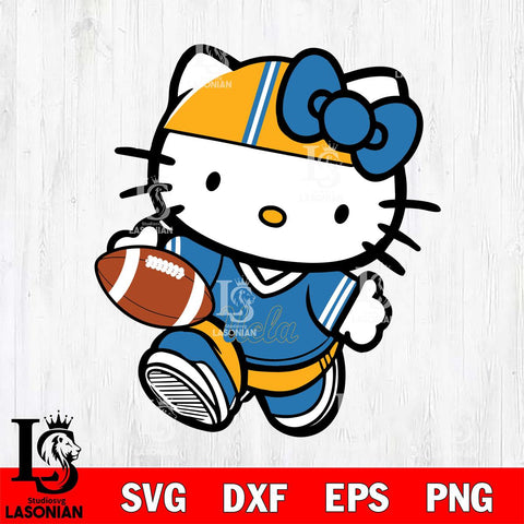 UCLA Bruins Cute Hello Kitty Football 9 Svg Eps Dxf Png File, NCAA svg, Digital Download, Instant Download