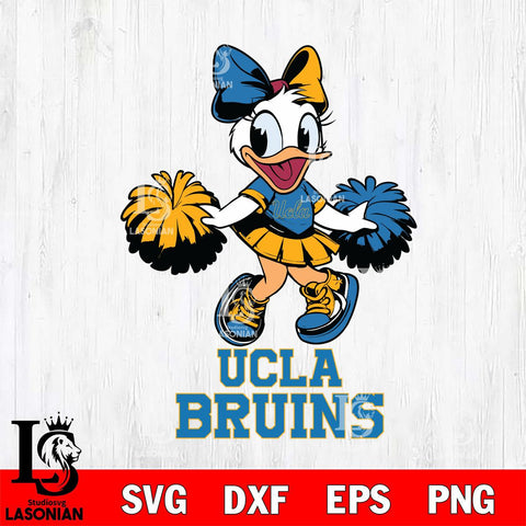 UCLA Bruins Daisy Duck Cheerleader Disney, Svg Eps Dxf Png File, Digital Download