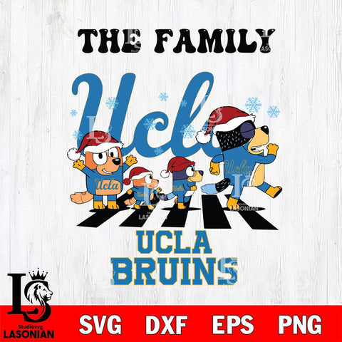 UCLA Bruins Family Bluey Christmas Svg Eps Dxf Png File, Digital Download