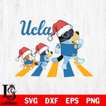 UCLA Bruins Family Bluey Walking Christmas Svg Eps Dxf Png File, Digital Download, Instant Download