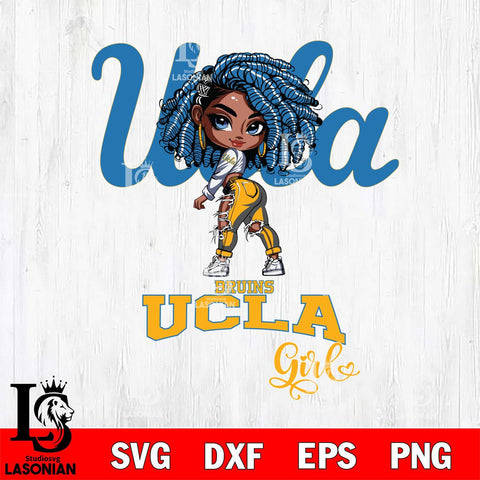 UCLA Bruins Fan Girl Svg Eps Dxf Png File, Digital Download, Instant Download