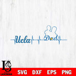 UCLA Bruins Father Heart Beat Svg Eps Dxf Png File, Digital Download, Instant Download