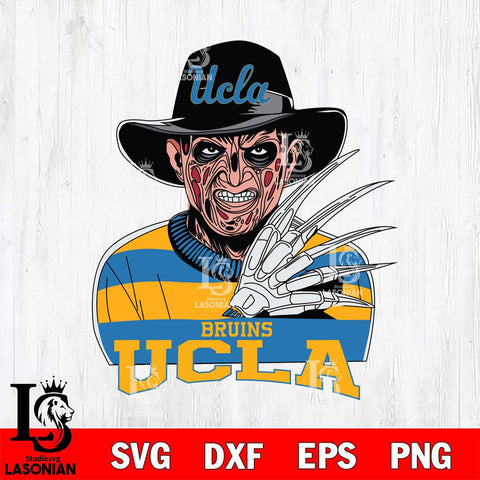 UCLA Bruins Freddy Krueger Horror Halloween Svg Eps Dxf Png File, NCAA svg, Digital Download, Instant Download