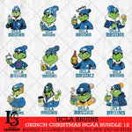 UCLA Bruins Grinch Christmas NCAA Bundle 12 Svg Eps Dxf Png File,Cricut files, Digital Download, Instant Download