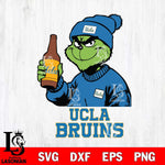 UCLA Bruins Grinch Drinking Beer Christmas Cut Files Cricut, Svg Dxf Eps Png file, Digital download , Silhouette