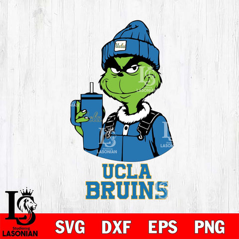 UCLA Bruins Grinch Football Christmas Cut Files Cricut, Svg Dxf Eps Png file, Digital download , Silhouette