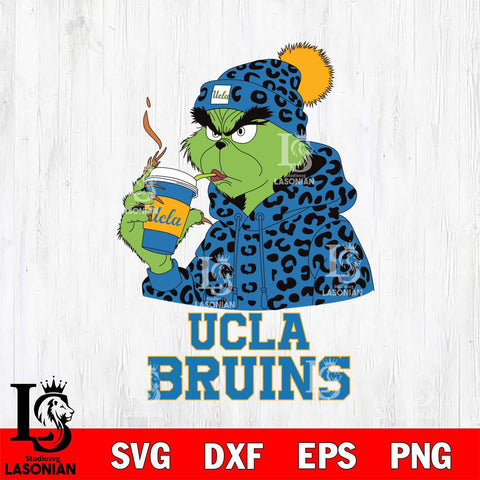 UCLA Bruins Grinch Leopard Christmas Cut Files Cricut, Svg Dxf Eps Png file, Digital download , Silhouette