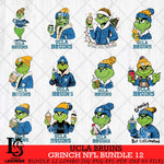 UCLA Bruins Grinch NCAA  Bundle 12 SVG Eps Dxf Png File, Digital Download, Instant Download