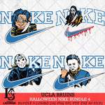 UCLA Bruins Halloween Nike NCAA Bundle 4 Svg Eps Dxf Png File, Digital Download, Instant Download