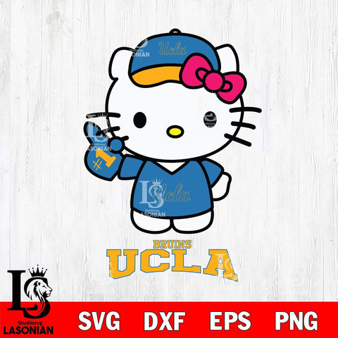 UCLA Bruins Hello Kitty Best Fan Svg Eps Dxf Png File, Digital Download, Instant Download