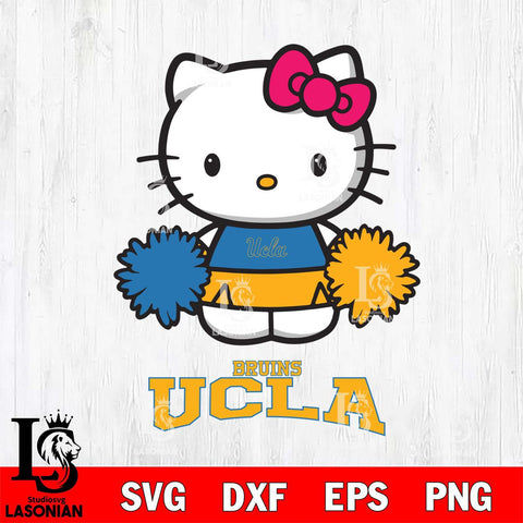 UCLA Bruins Hello Kitty Cheerleader 2 Svg Eps Dxf Png File, Digital Download, Instant Download