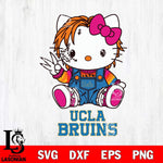 UCLA Bruins Hello Kitty Horror Svg Eps Dxf Png File, Digital Download