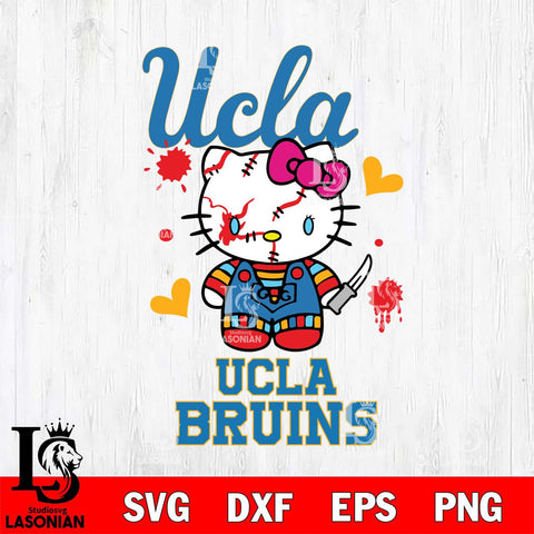 UCLA Bruins Hello Kitty Horror 2 Svg Eps Dxf Png File, Digital Download