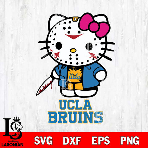 UCLA Bruins Hello Kitty Horror 3 Svg Eps Dxf Png File, Digital Download