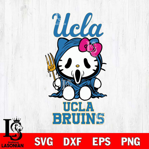 UCLA Bruins Hello Kitty Horror 4 Svg Eps Dxf Png File, Digital Download