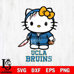 UCLA Bruins Hello Kitty Horror 5 Svg Eps Dxf Png File, Digital Download