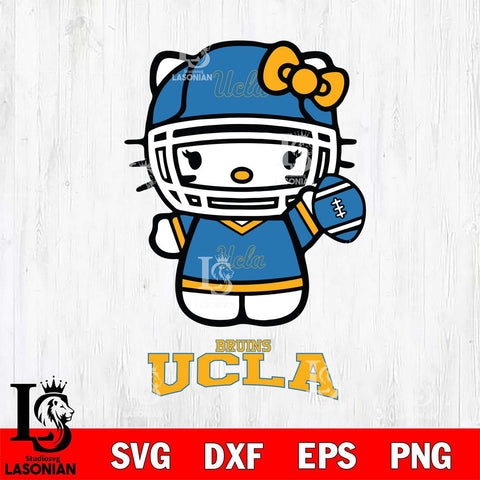 UCLA Bruins Hello Kitty NCAA 1 Svg Eps Dxf Png File, Digital Download, Instant Download