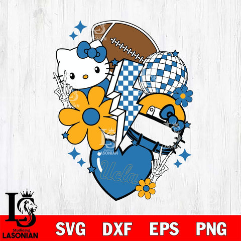 UCLA Bruins Hello Kitty NCAA 2 Svg Eps Dxf Png File, Digital Download, Instant Download