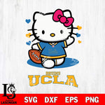 UCLA Bruins Hello Kitty NCAA 3 Svg Eps Dxf Png File, Digital Download, Instant Download