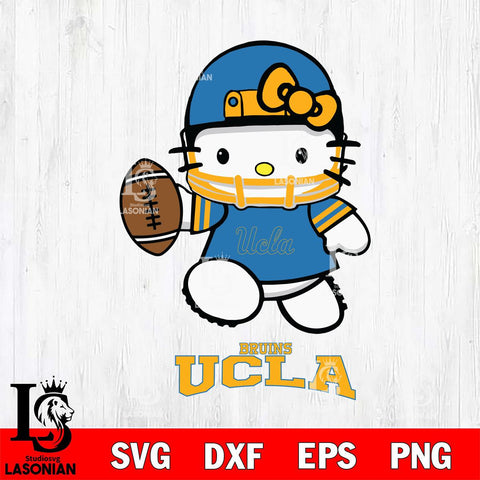 UCLA Bruins Hello Kitty NCAA 4 Svg Eps Dxf Png File, Digital Download, Instant Download