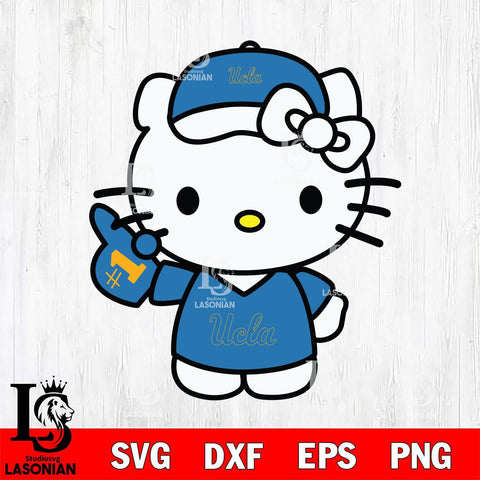 UCLA Bruins Hello Kitty sport 5 Svg Eps Dxf Png File, NCAA svg, Digital Download, Instant Download