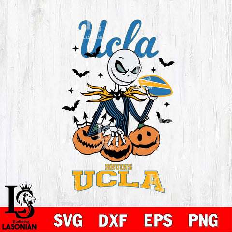 UCLA Bruins Jack Skellington 2 halloween Svg Eps Dxf Png File, NCAA svg, Digital Download, Instant Download