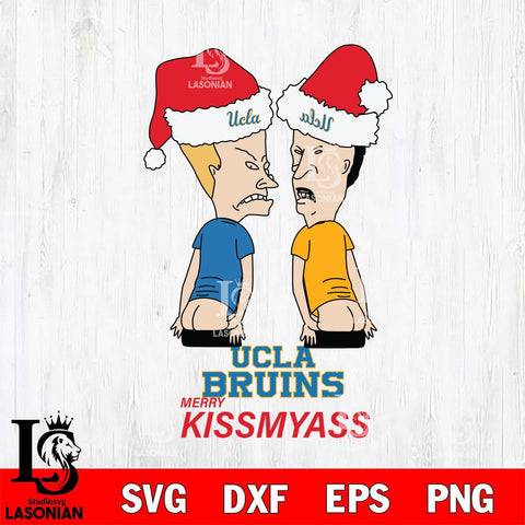 UCLA Bruins Merry KissMyass Svg Eps Dxf Png File,NCAA Svg Files,Digital Download,Sublimation,Instant Download