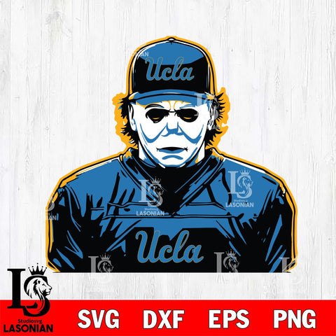 UCLA Bruins Michael Myers Horror Halloween Svg Eps Dxf Png File, NCAA svg, Digital Download, Instant Download