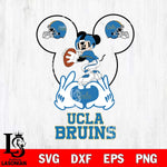 UCLA Bruins Mickey Heart Rugby Svg Eps Dxf Png File, Digital Download ,Instant Download, Cricut File