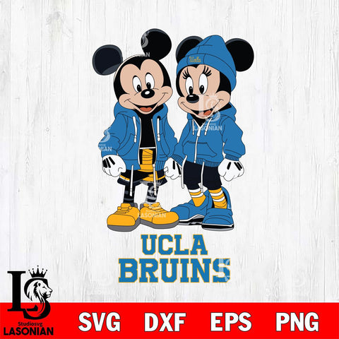 UCLA Bruins Mickey Minnie Mouse Rugby Svg Eps Dxf Png File, NCAA svg , File Cut , Digital Download , Instant Download, Cut Svg Files