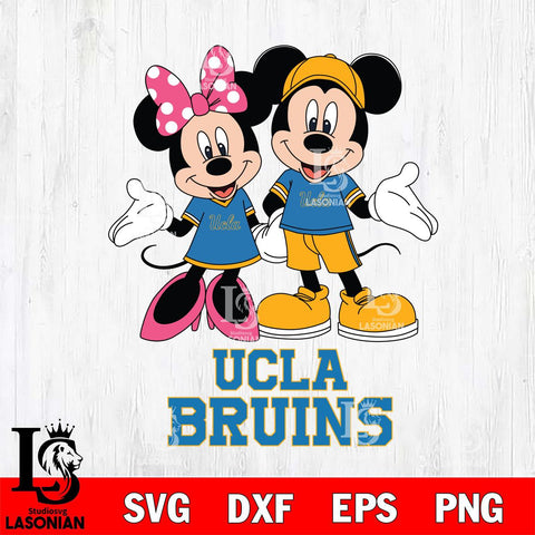 UCLA Bruins Mickey Minnie Mouse Sport Svg Eps Dxf Png File, NCAA svg , File Cut , Digital Download , Instant Download, Cut Svg Files