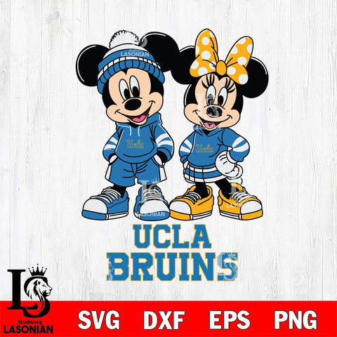 UCLA Bruins Mickey Minnie Rugby Hoodie Svg Eps Dxf Png File, NCAA svg , File Cut , Digital Download , Instant Download, Cut Svg Files