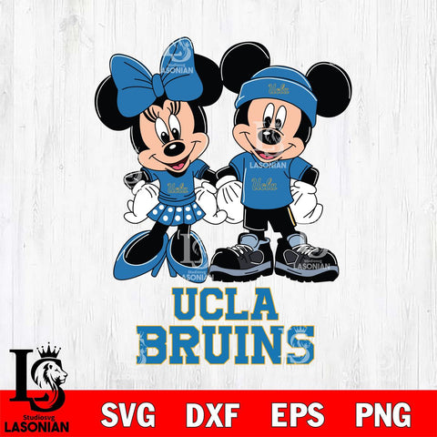 UCLA Bruins Mickey Minnie Rugby ball Svg Eps Dxf Png File, NCAA svg , File Cut , Digital Download , Instant Download, Cut Svg Files