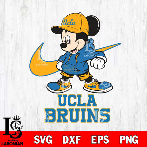 UCLA Bruins Mickey Mouse NIKE, Svg Eps Dxf Png File, Digital Download