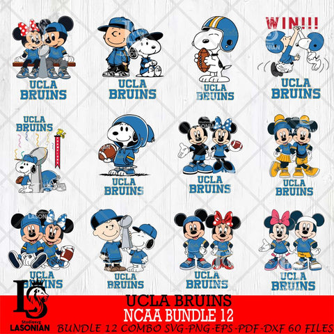 UCLA Bruins NCAA Bundle 12 Svg Eps Dxf Png File,Bundle NCAA svg , Digital Download , Instant Download, Cricut File