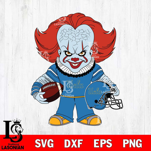 UCLA Bruins Pennywise Horror Sport Svg Eps Dxf Png File, Digital Download