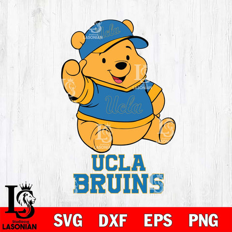 UCLA Bruins Pooh Bear Disney, Svg Eps Dxf Png File, Digital Download