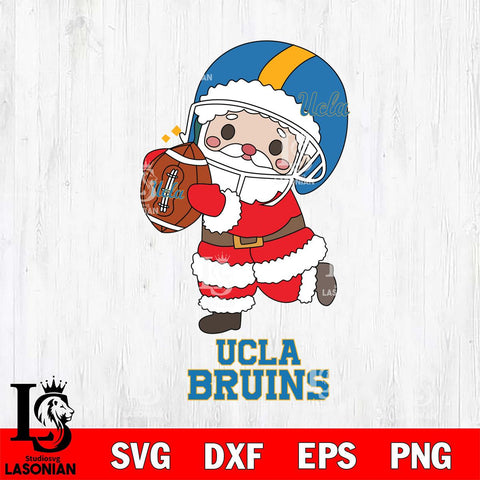 UCLA Bruins Santa Claus Cute Svg dxf eps png pdf file,NCAA svg,Digital Download,Cricut file