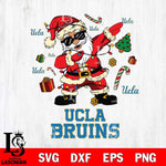 UCLA Bruins Santa Claus Football Svg dxf eps png pdf file,NCAA svg,Digital Download,Cricut file