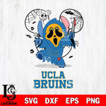 UCLA Bruins Stitch Ghost Face Halloween 2 Svg Eps Dxf Png File, Digital Download, Instant Download