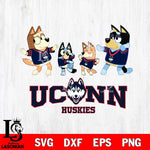 UConn Huskies Bluey Dance Squats Svg Eps Dxf Png File, Digital Download, Instant Download