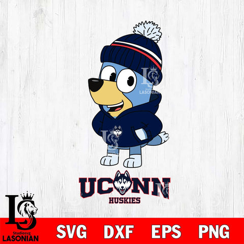 UConn Huskies Bluey Hoodie Sport Svg Eps Dxf Png File, Digital Download ,Instant Download, Cricut File