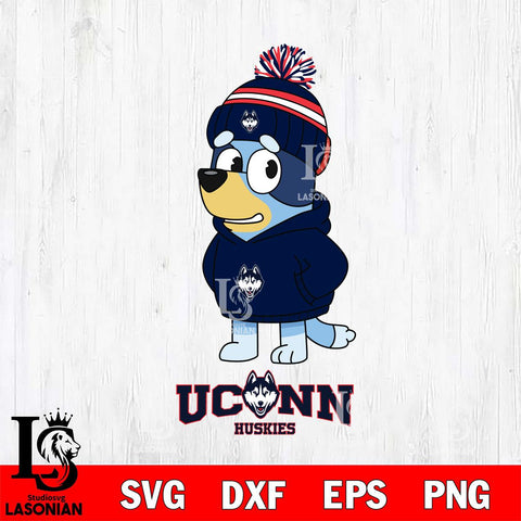 UConn Huskies Bluey Hoodie rugby Svg Eps Dxf Png File, Digital Download ,Instant Download, Cricut File